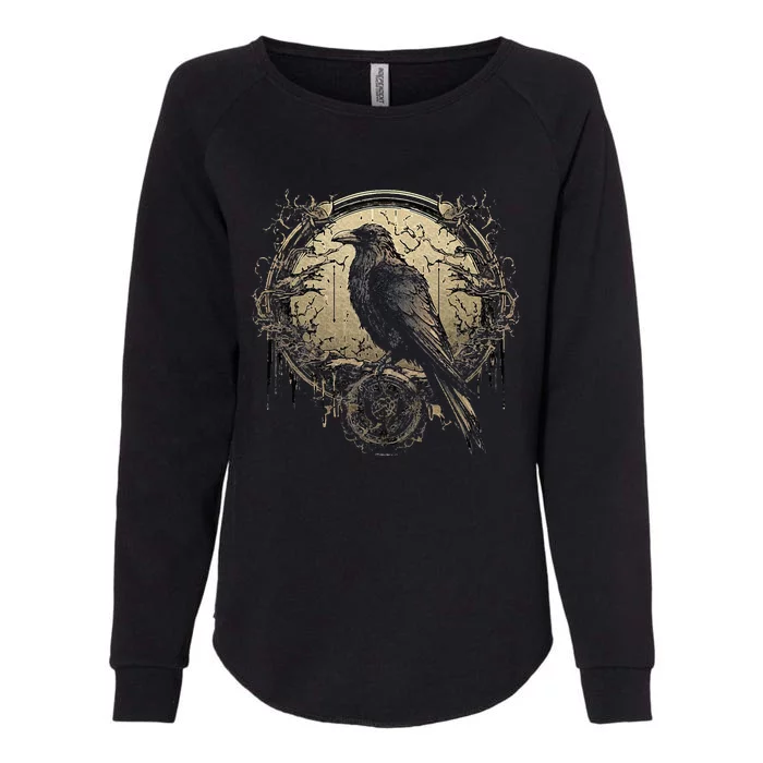 Odin Raven Celtic Viking Valhalla Pagan Womens California Wash Sweatshirt