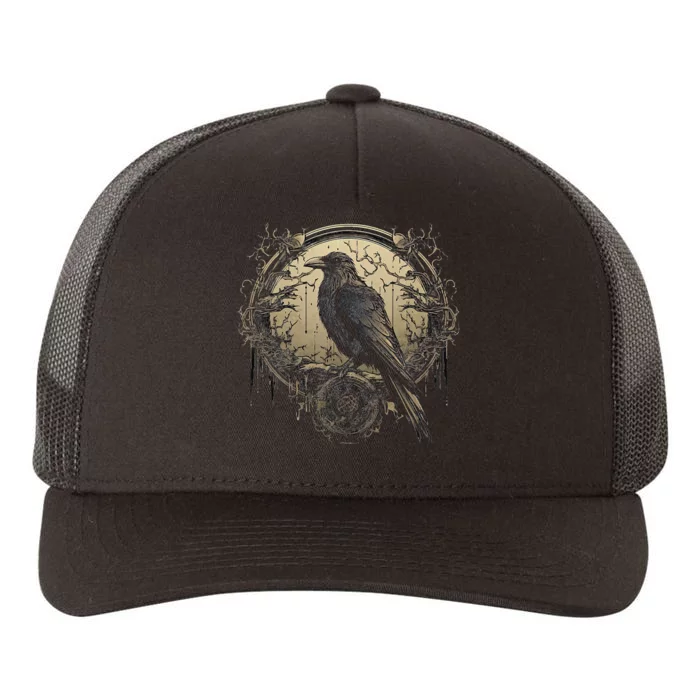 Odin Raven Celtic Viking Valhalla Pagan Yupoong Adult 5-Panel Trucker Hat