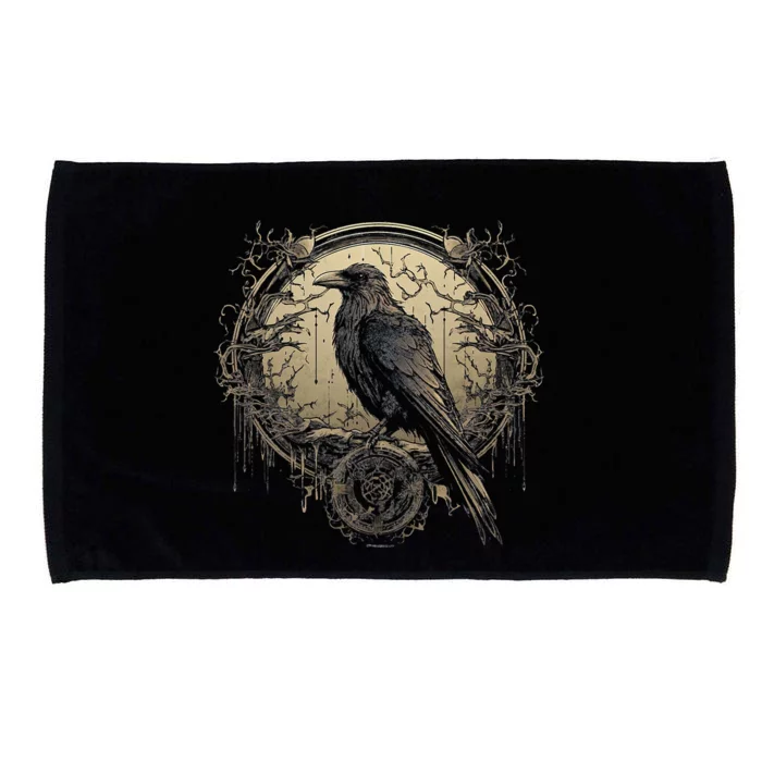 Odin Raven Celtic Viking Valhalla Pagan Microfiber Hand Towel