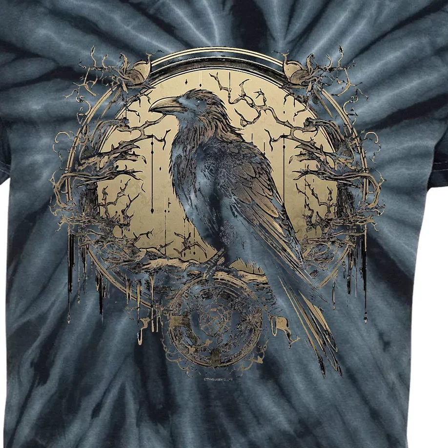 Odin Raven Celtic Viking Valhalla Pagan Kids Tie-Dye T-Shirt