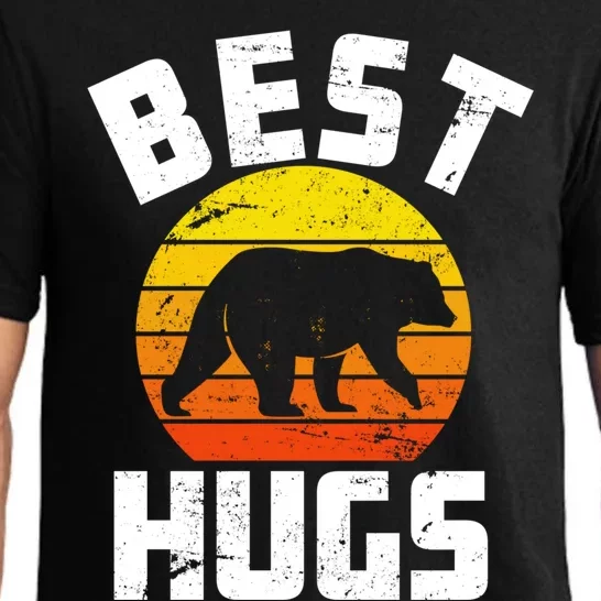 Outdoorsy Retro Dad Camping Best Bear Hugs Fathers Day Funny Gift Pajama Set