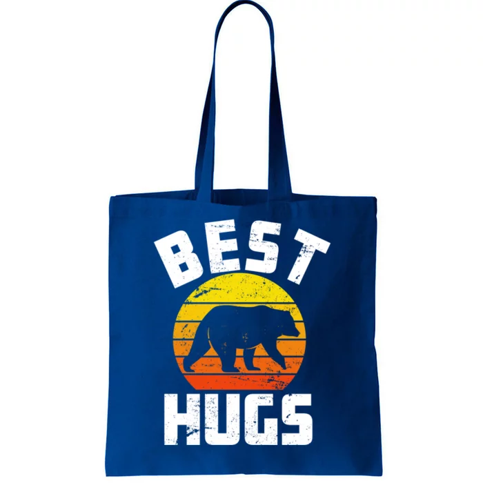 Outdoorsy Retro Dad Camping Best Bear Hugs Fathers Day Funny Gift Tote Bag