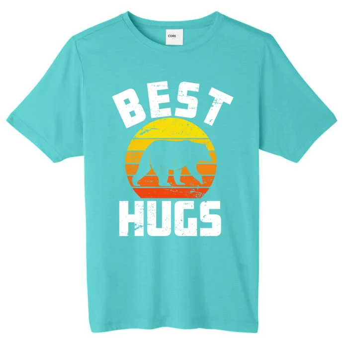 Outdoorsy Retro Dad Camping Best Bear Hugs Fathers Day Funny Gift ChromaSoft Performance T-Shirt