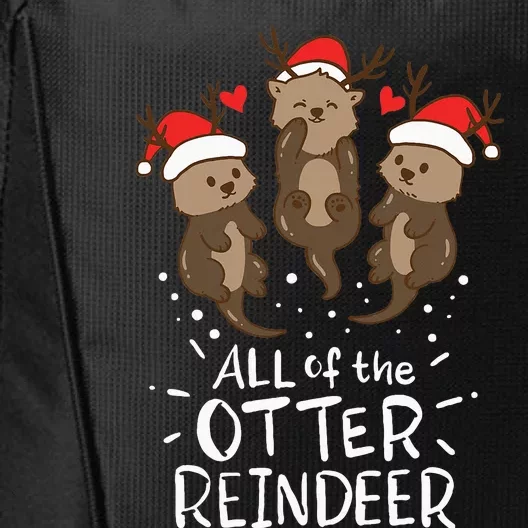 Otter Reindeer Deer Christmas Xmas Gift Present City Backpack