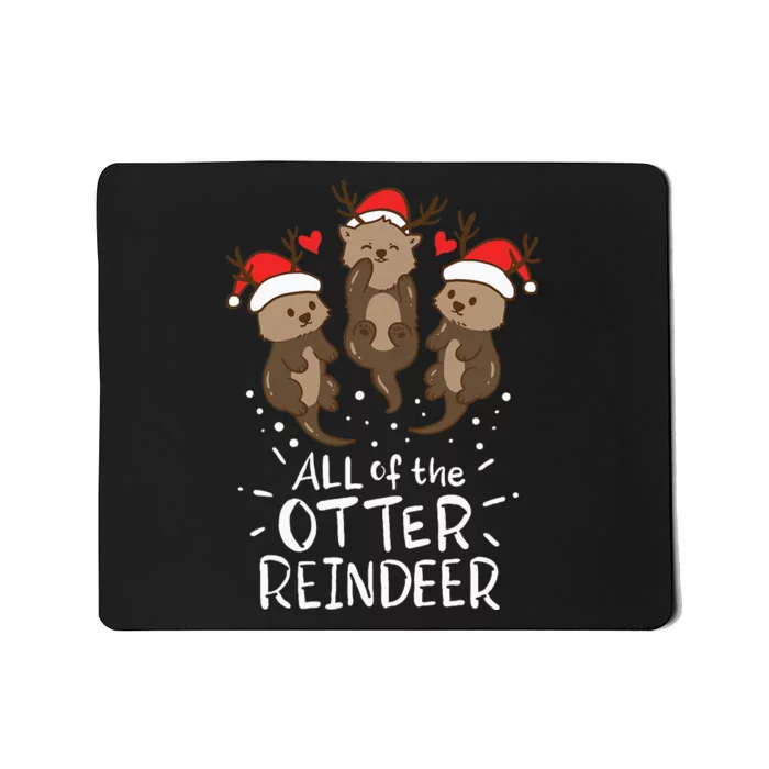 Otter Reindeer Deer Christmas Xmas Gift Present Mousepad