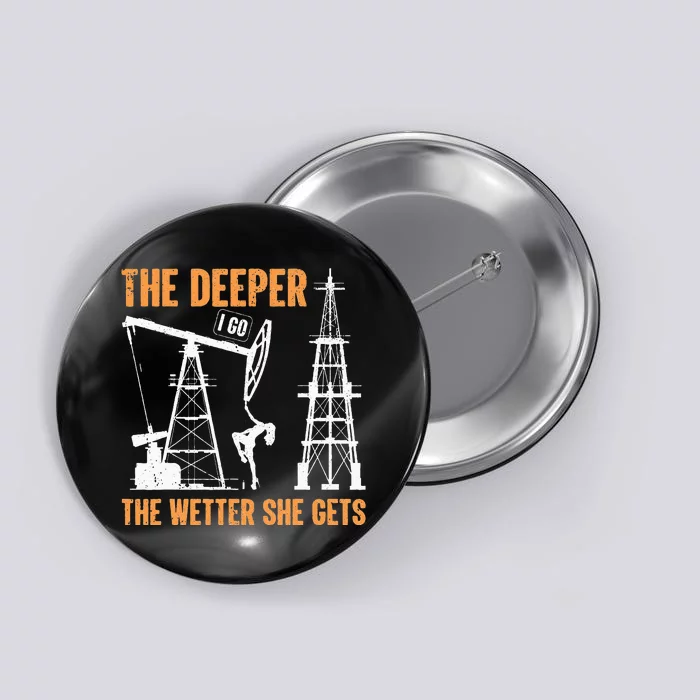 Oil Rig Drilling Lifestyle Oilfield Worker Hard Hat & Boots Button