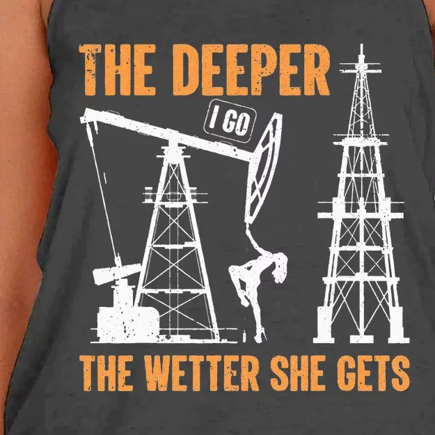 Oil Rig Drilling Lifestyle Oilfield Worker Hard Hat & Boots Women's Knotted Racerback Tank