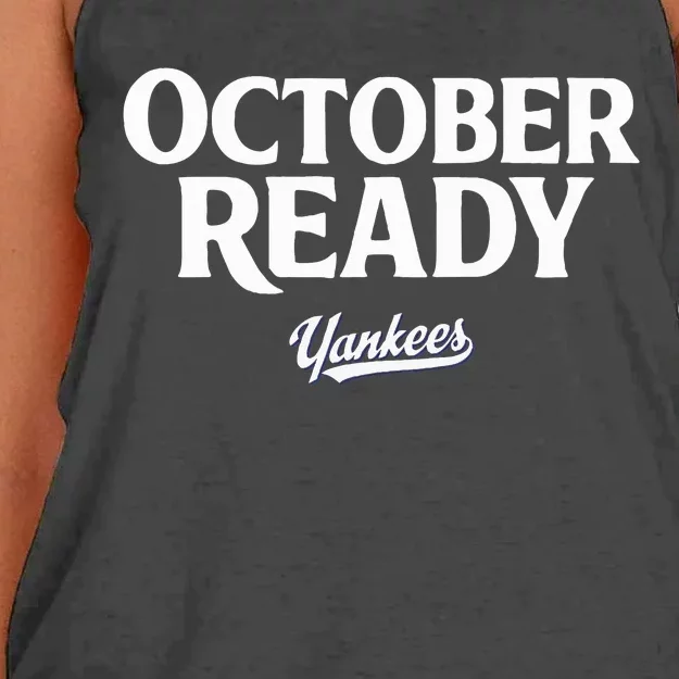 October Ready Funny For Ready Y.A.N.K.E.E.S Nickname Women's Knotted Racerback Tank