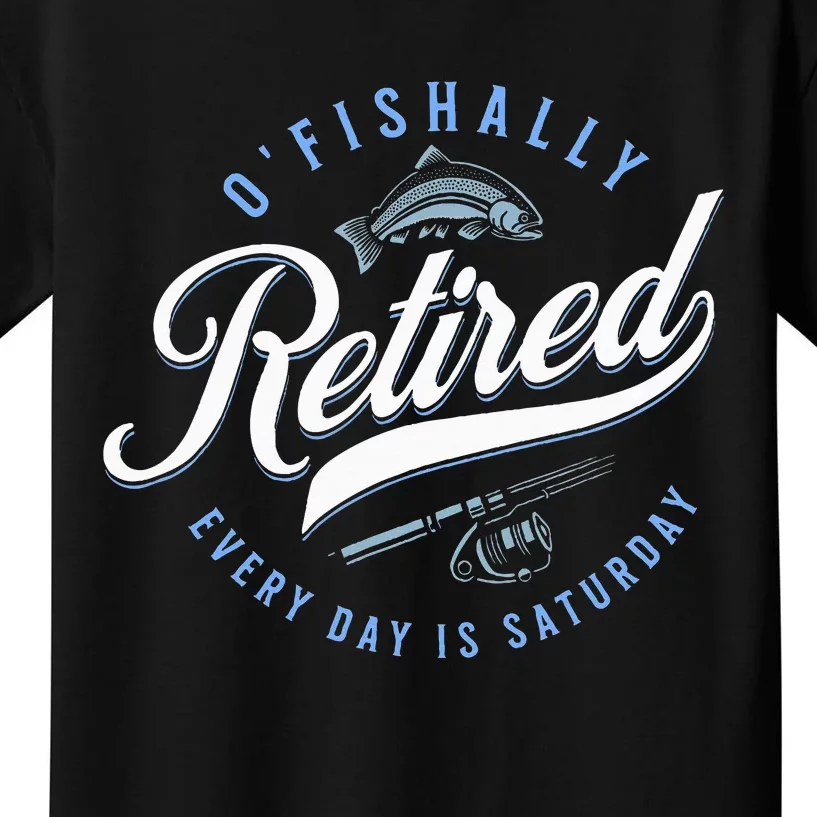 OFishally Retired Funny Fishing Kids T-Shirt