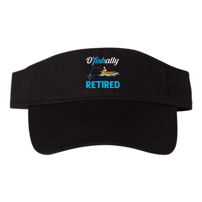 OFishally Retired Funny Fisherman Retirement Gift Valucap Bio-Washed Visor