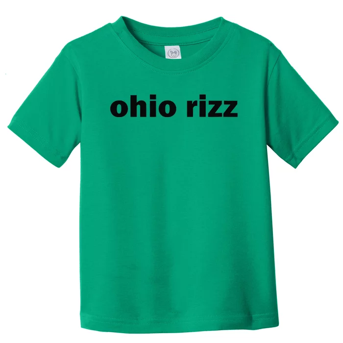 Ohio Rizz Funny Viral Influencer Brain Rot Rizzler Sigma Toddler T-Shirt