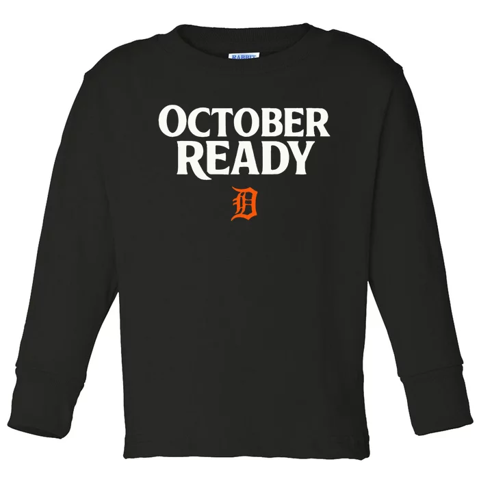 October Ready Funny Ready Tiger Toddler Long Sleeve Shirt