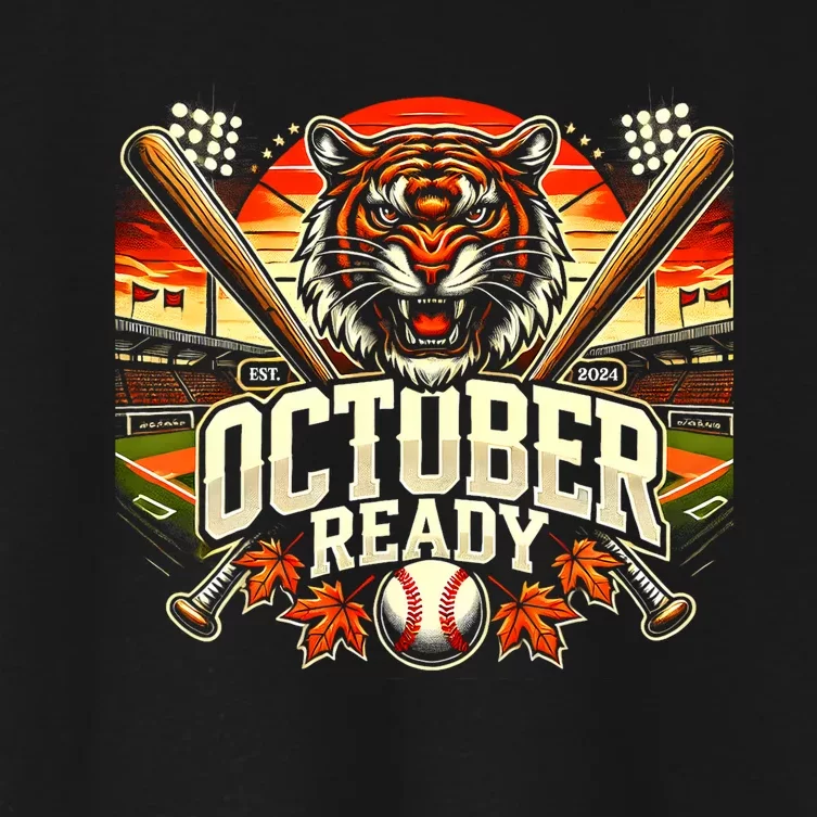 October Ready Funny For Ready Tiger Women's Crop Top Tee