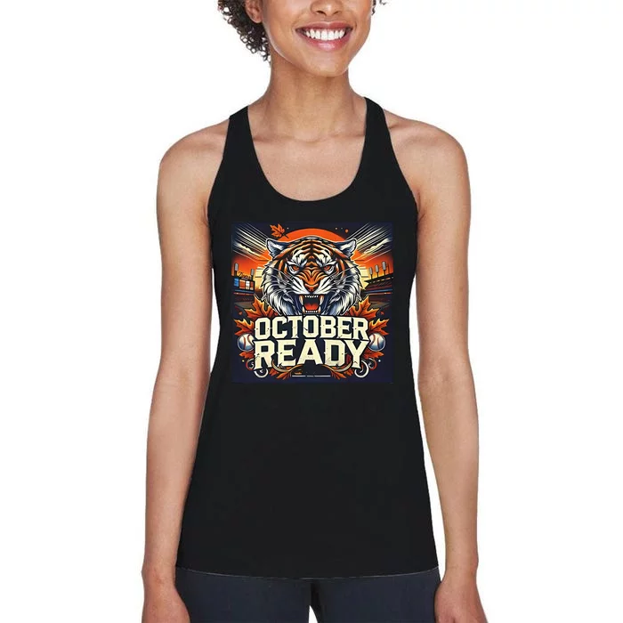 October Ready Funny For Ready Tiger Women's Racerback Tank