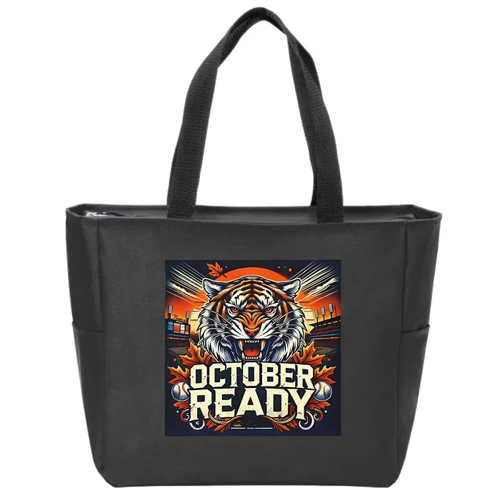 October Ready Funny For Ready Tiger Zip Tote Bag