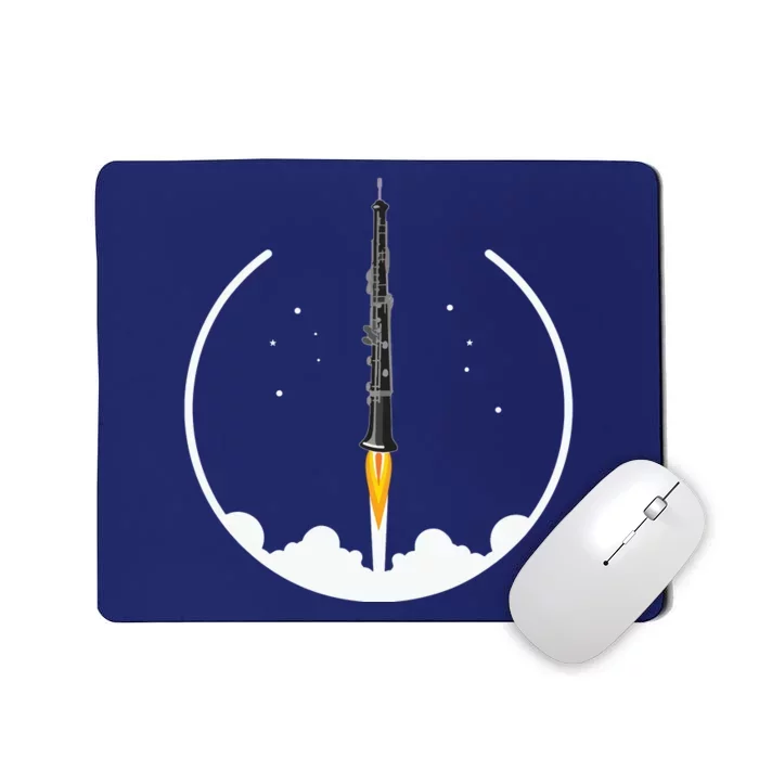 OBOE Rocket Funny Oboist Gift Funny Oboe Mousepad