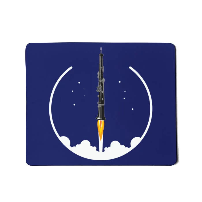 OBOE Rocket Funny Oboist Gift Funny Oboe Mousepad