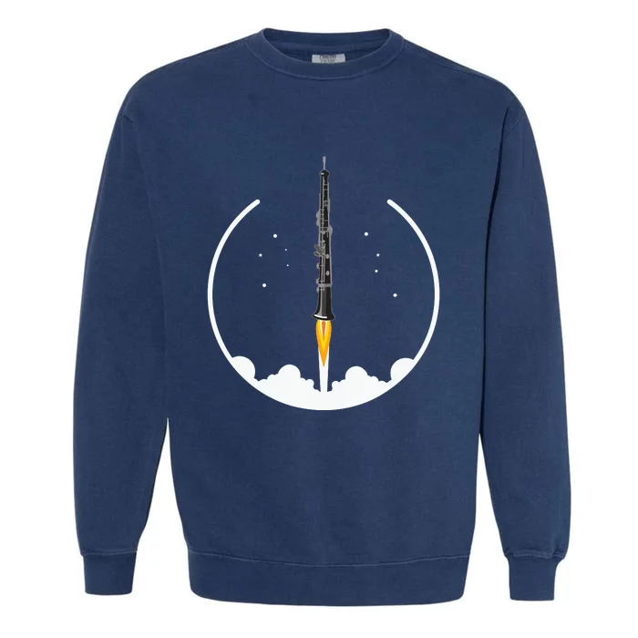 OBOE Rocket Funny Oboist Gift Funny Oboe Garment-Dyed Sweatshirt