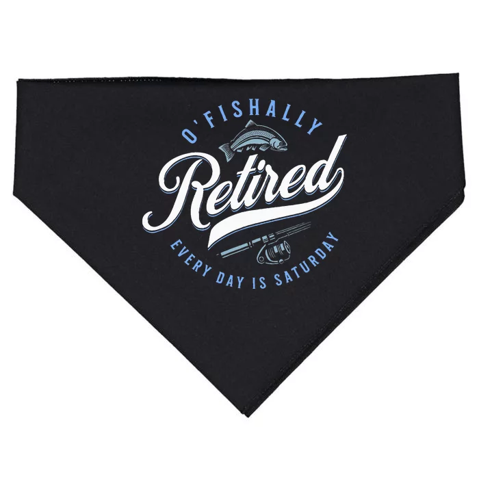 OFishally Retired Funny Fishing USA-Made Doggie Bandana