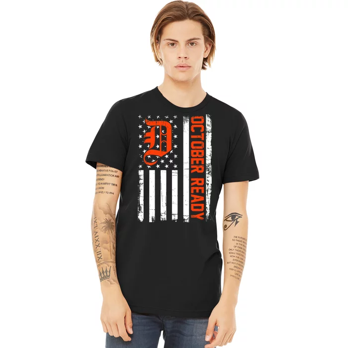 October Ready For Playoff Us Flag Matching Tiger Souvenir Premium T-Shirt