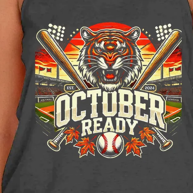 October Ready Funny For Ready Tiger Women's Knotted Racerback Tank