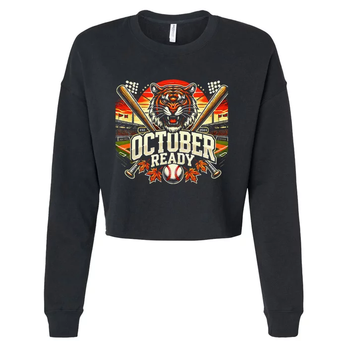 October Ready Funny For Ready Tiger Cropped Pullover Crew