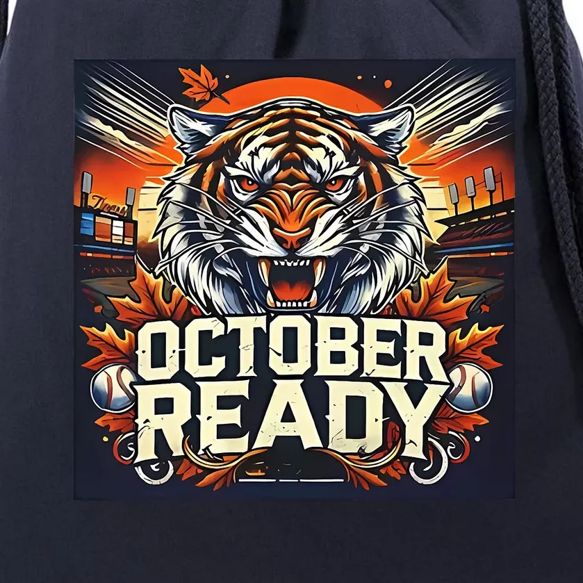 October Ready Funny For Ready Tiger Drawstring Bag