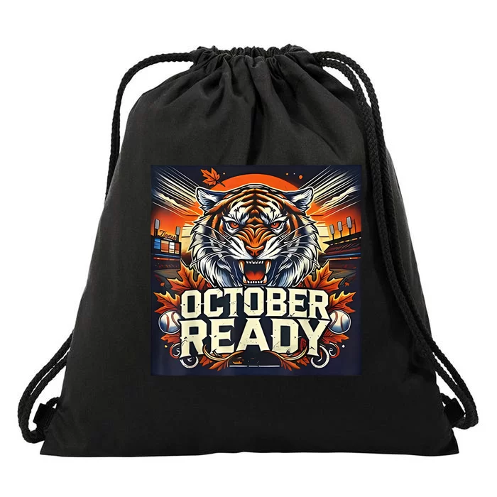 October Ready Funny For Ready Tiger Drawstring Bag