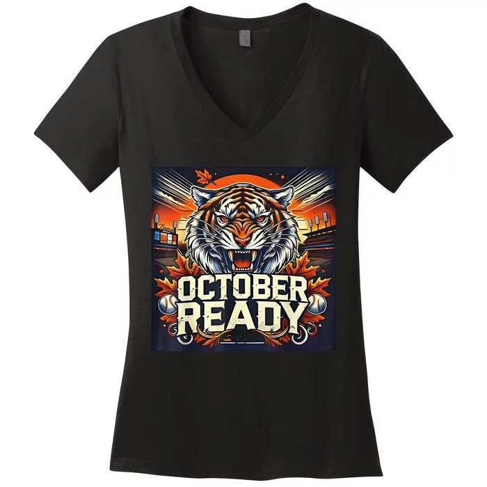 October Ready Funny For Ready Tiger Women's V-Neck T-Shirt