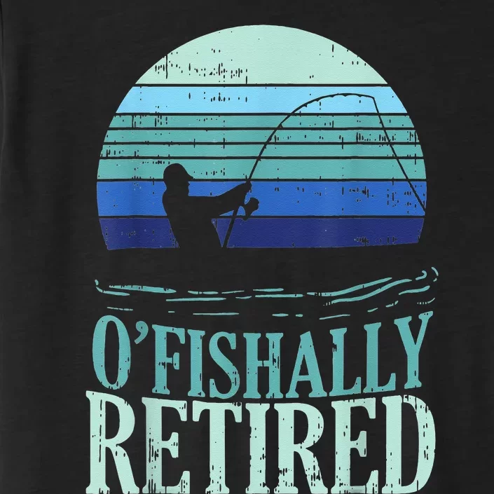 Ofishally Retired Fishing Retro Retirement Dad  Gift ChromaSoft Performance T-Shirt