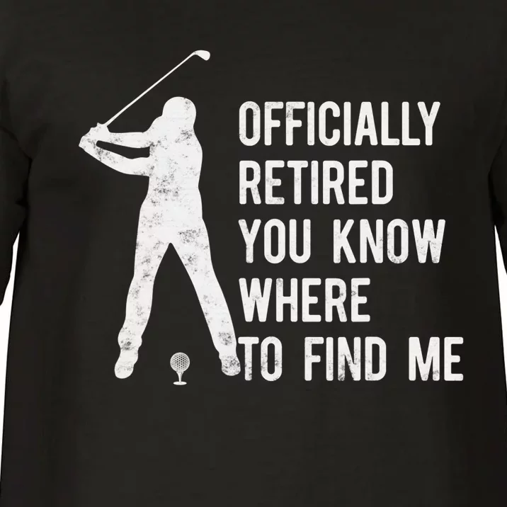 Officially Retired Gift Golf Dad Golfing Retirement Golfer Comfort Colors T-Shirt