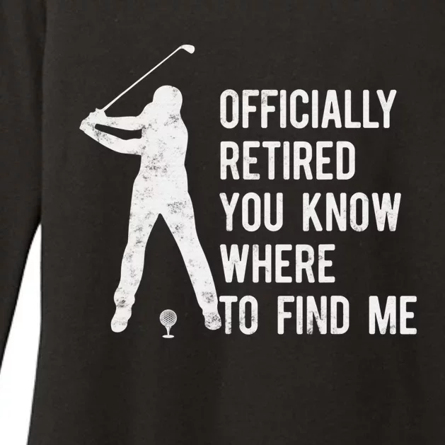 Officially Retired Gift Golf Dad Golfing Retirement Golfer Womens CVC Long Sleeve Shirt