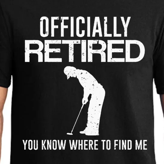 Officially Retired Gift Golf Dad Golfing Retirement Golfer Pajama Set