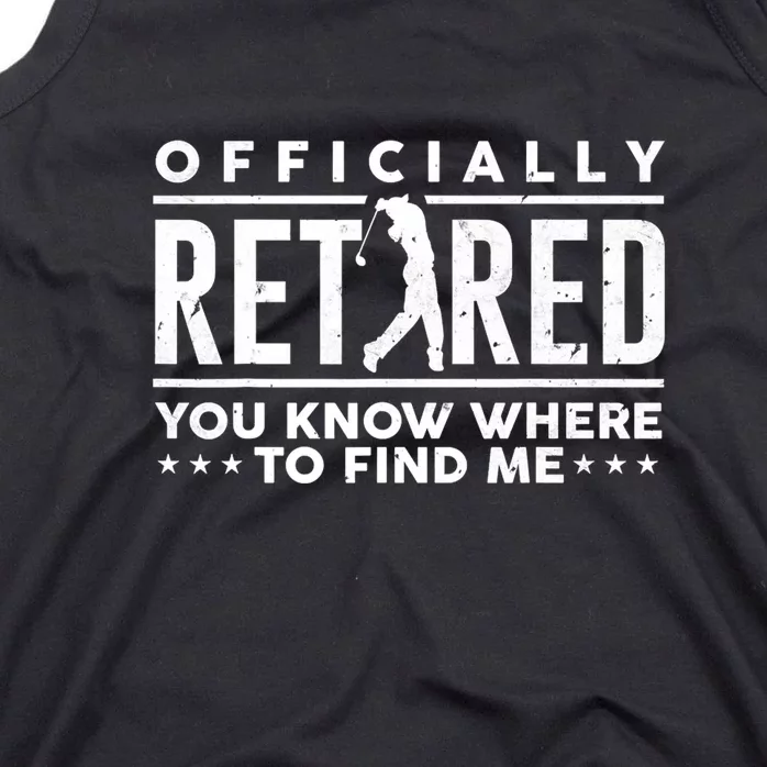 Officially Retired Golf Dad Gif For Dad Father's Day Tank Top