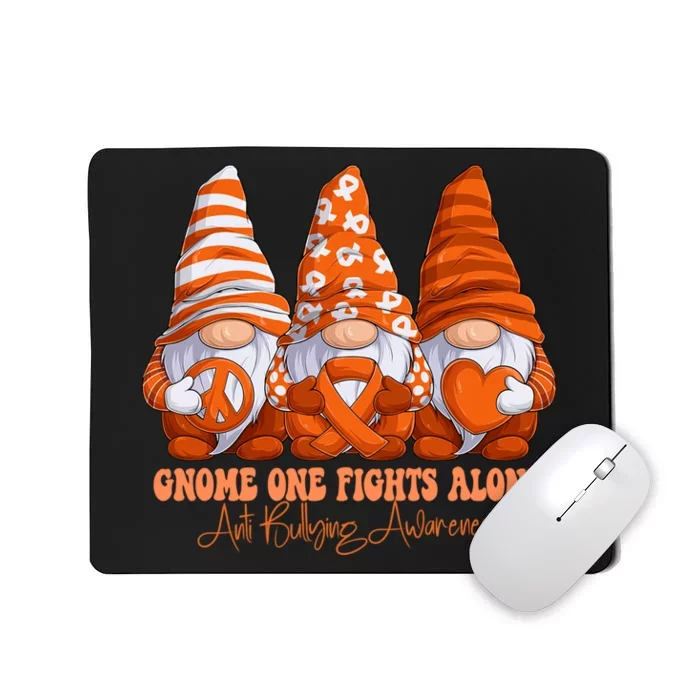 Orange Ribbon Gnomies Support Anti Bullying Awareness Month Mousepad