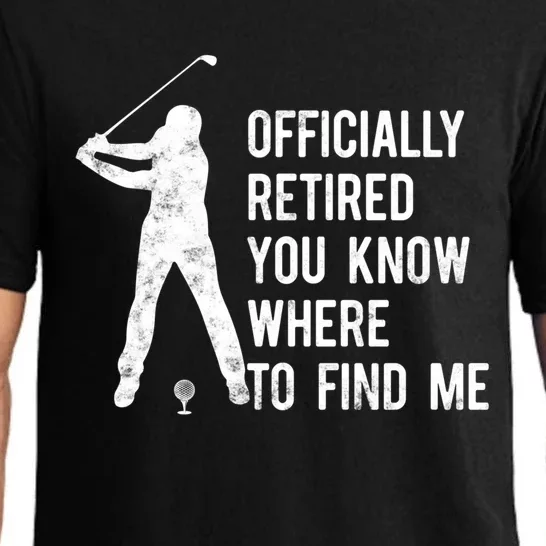 Officially Retired Gift Golf Dad Golfing Retiret Golfer Gift Pajama Set