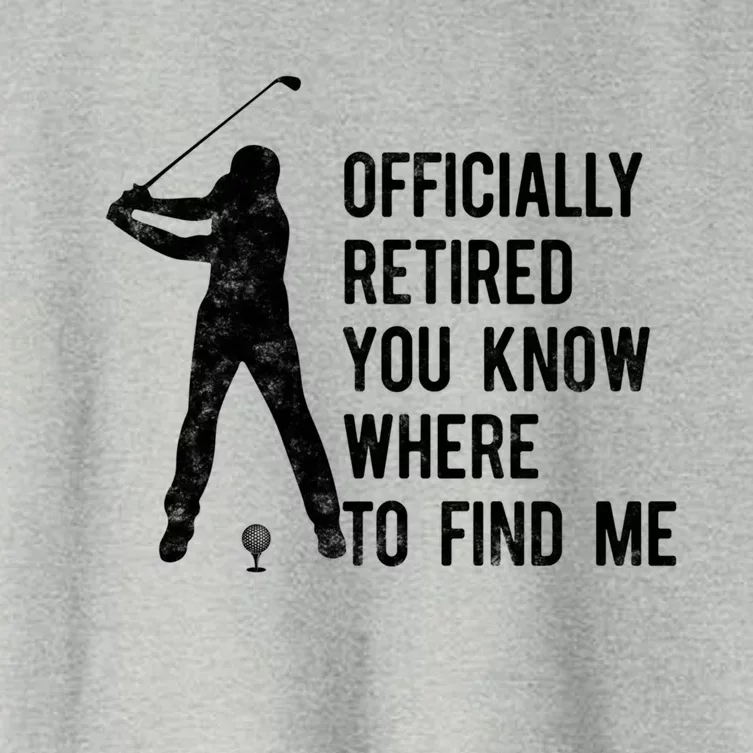 Officially Retired Gift Golf Dad Golfing Retiret Golfer Gift Women's Crop Top Tee