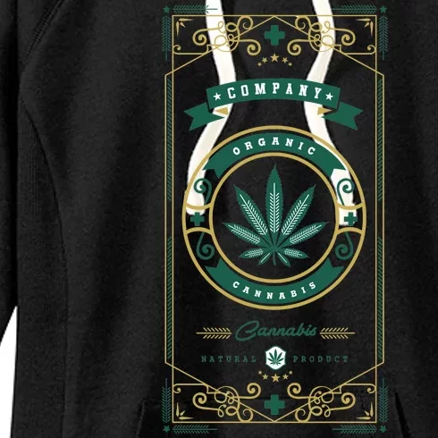 Organic Cannabis Medical Marijuana Women's Fleece Hoodie