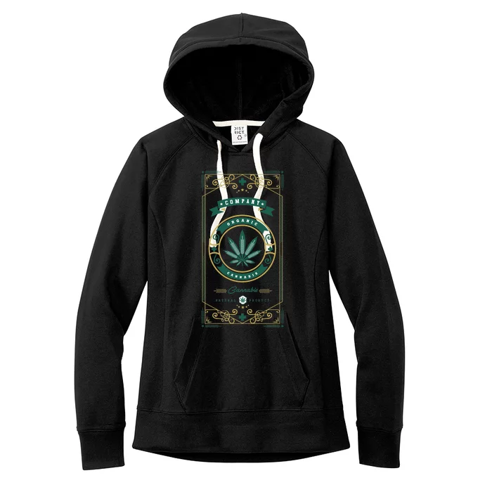 Organic Cannabis Medical Marijuana Women's Fleece Hoodie