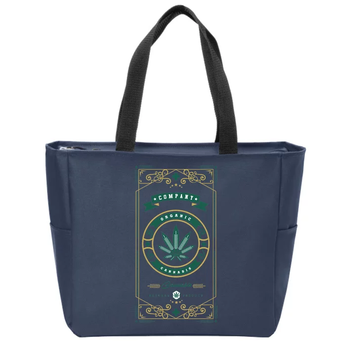 Organic Cannabis Medical Marijuana Zip Tote Bag