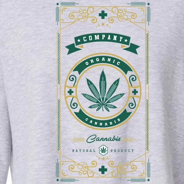 Organic Cannabis Medical Marijuana Cropped Pullover Crew