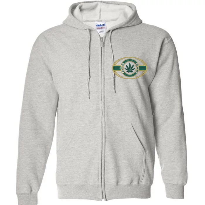 Organic Cannabis Medical Marijuana Gold Seal Full Zip Hoodie