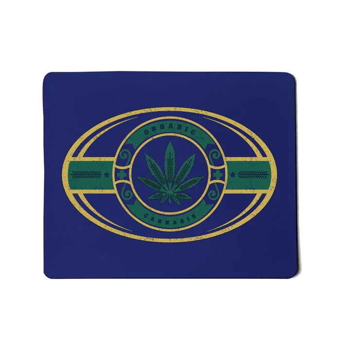 Organic Cannabis Medical Marijuana Gold Seal Mousepad