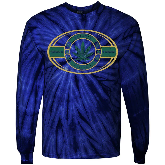 Organic Cannabis Medical Marijuana Gold Seal Tie-Dye Long Sleeve Shirt