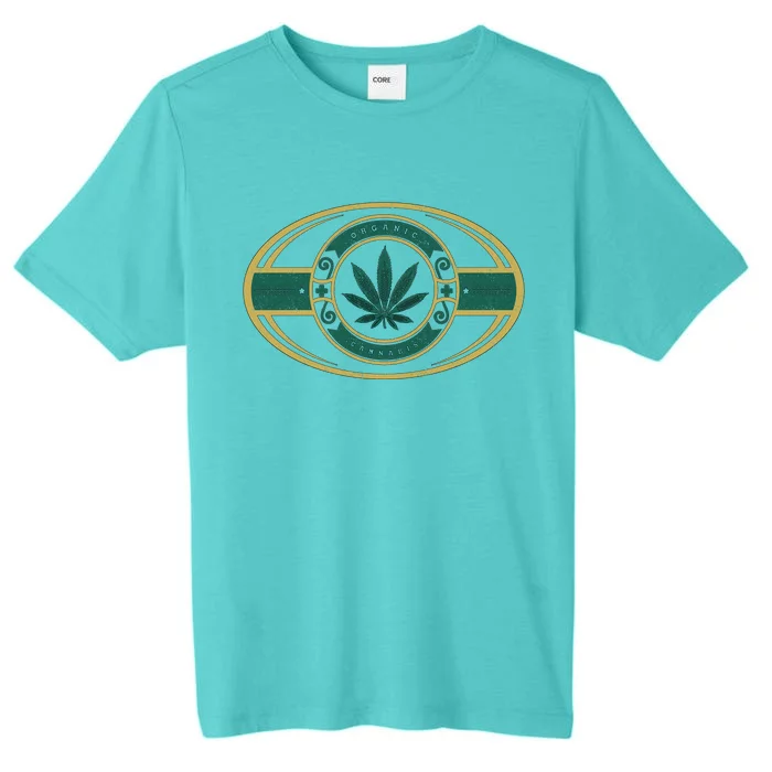 Organic Cannabis Medical Marijuana Gold Seal ChromaSoft Performance T-Shirt