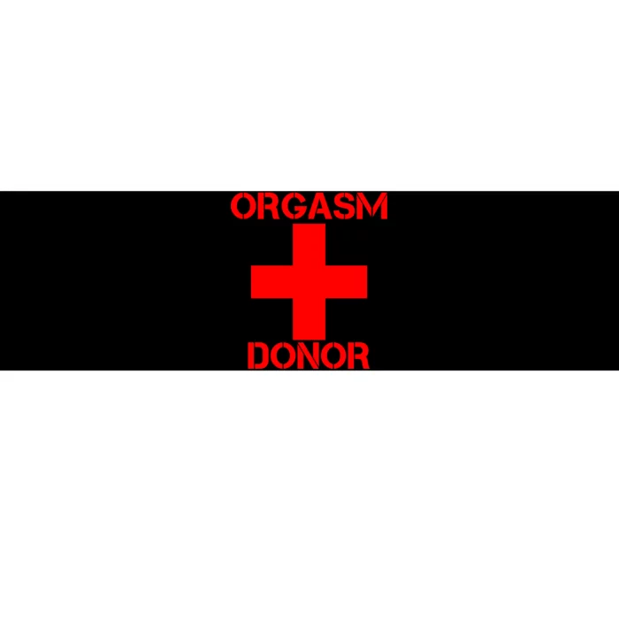 Orgasm Donor Red Imprint Bumper Sticker