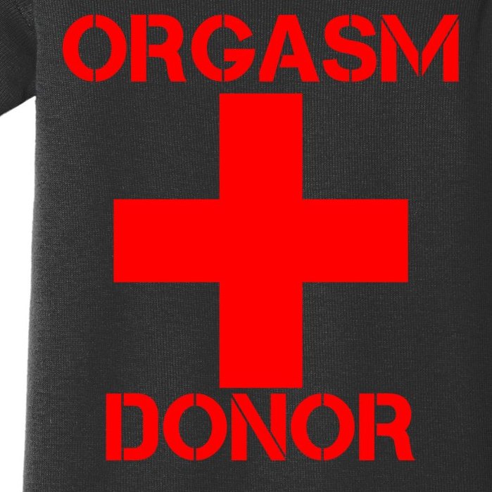 Orgasm Donor Red Imprint Baby Bodysuit