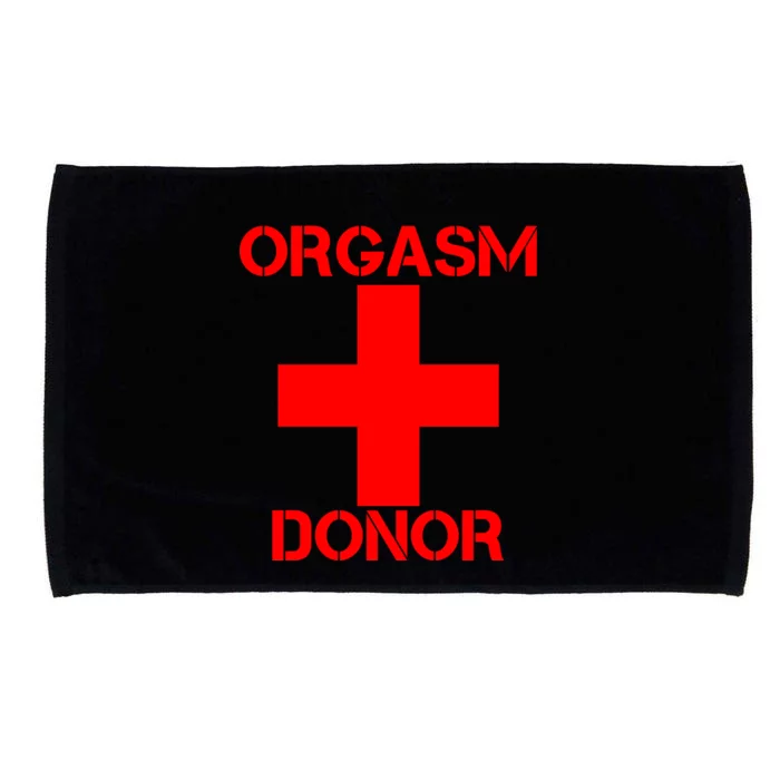 Orgasm Donor Red Imprint Microfiber Hand Towel