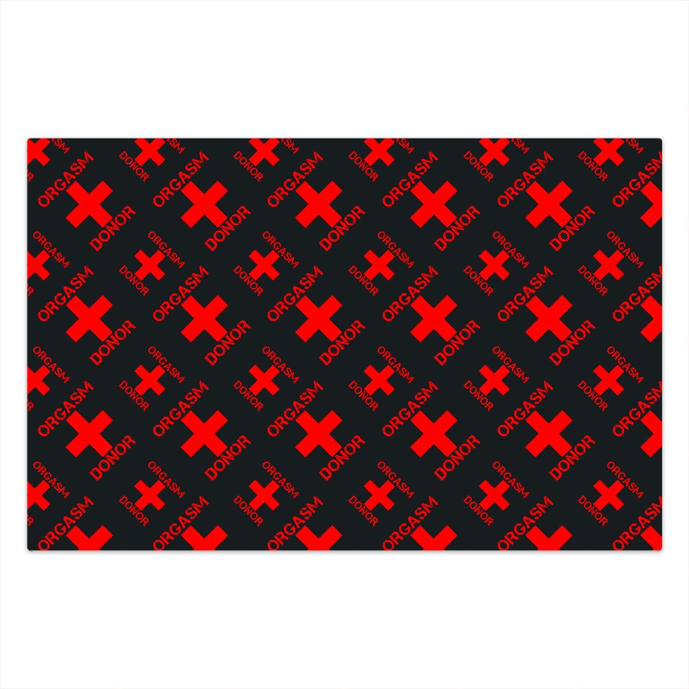 Orgasm Donor Red Imprint Wrapping Paper