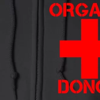 Orgasm Donor Red Imprint Full Zip Hoodie